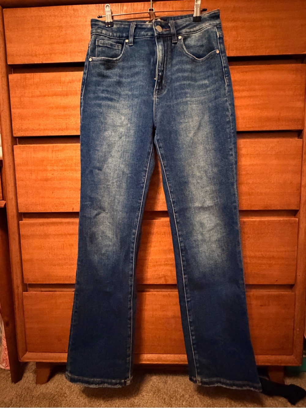 Risen High-Rise Straight Leg Women’s Jeans in Dark Blue 5/27 - Picture 2 of 6